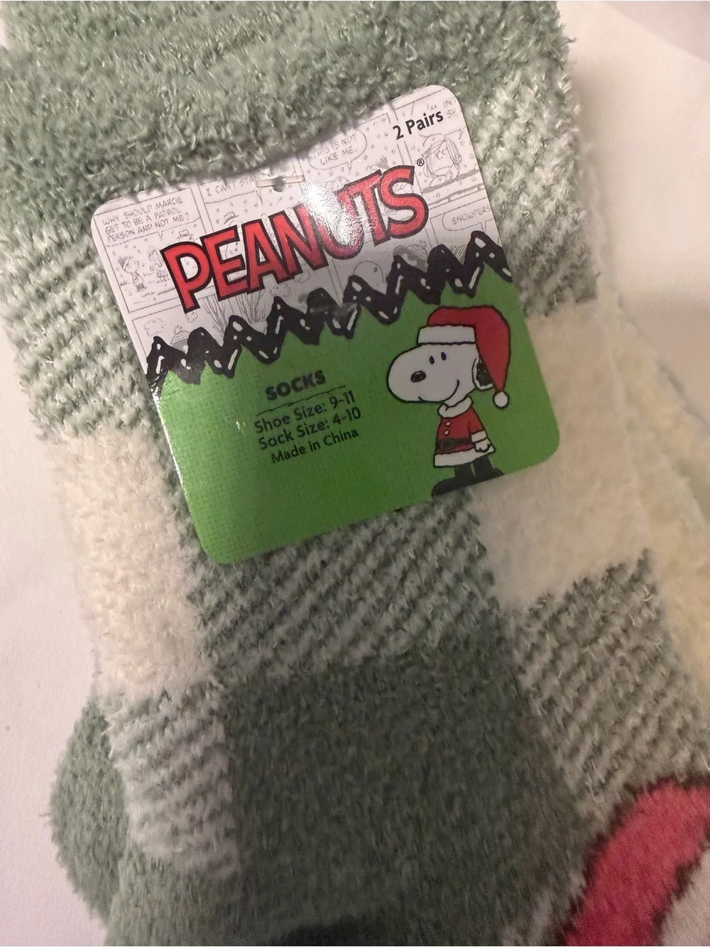 Peanuts Snoopy 2 PACK Holiday Cozy Socks - NWT